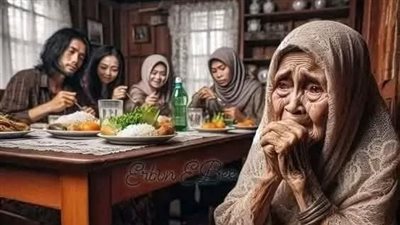 كانت بتحط لحماتها الأكل وفجأة طلعت كيس من جيبها